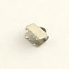 Tarnish Resistant Stainless Steel Ribbon Crimp Ends LS-STAS-Q187-03-1