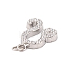 316 Stainless Steel Micro Pave Cubic Zirconia Pendants STAS-K284-01G-P-2