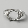Adjustable Brass Solitaire Ring Settings FIND-WH0120-63B-2