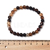 Natural Banded Agate/Striped Agate Bead Stretch Bracelets X-BJEW-K212-A-003-3