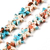 Spray Painted Synthetic Turquoise Beads Strands LS-UNKW-T001-11I-4