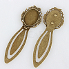 Iron Bookmark Cabochon Settings X-PALLOY-N0084-23AB-NF-2