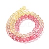 Transparent Painted Glass Beads Strands X1-DGLA-A034-T8mm-A07-5