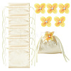 Satin Cloth Drawstring Pouches with Flower ST-CJ0048-001B-1