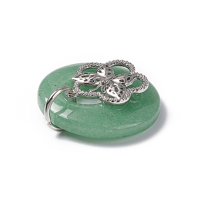 Natural Green Aventurine Pendants G-P484-01P-25-1