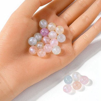 Rainbow Iridescent Plating Acrylic Beads MACR-YW0002-19C-1