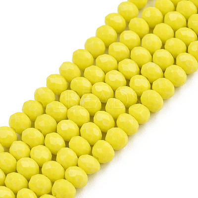 Opaque Solid Color Glass Beads Strands LS-EGLA-A034-P10mm-D26-1