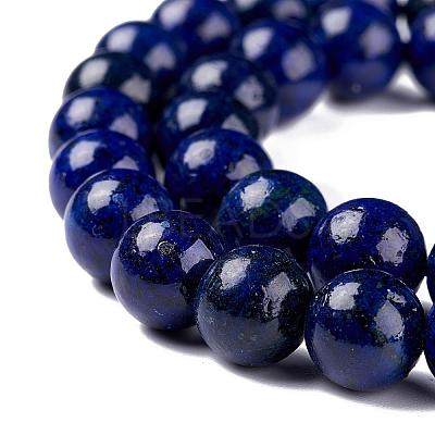 Natural Lapis Lazuli Round Beads Strands G-I181-10-4mm-1