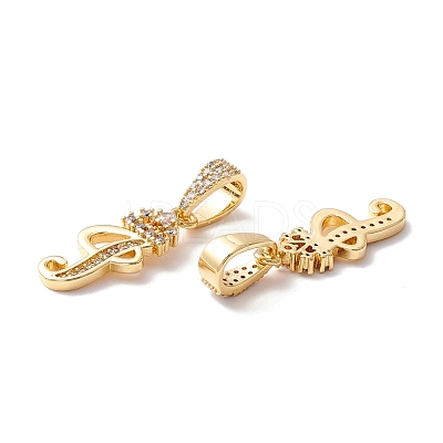 Eco-Friendly Brass Micro Pave Cubic Zirconia Pendants KK-K265-01G-I-1