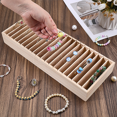 20-Slot Head Band Adjustable Dividers Boxes ODIS-WH0099-257-1