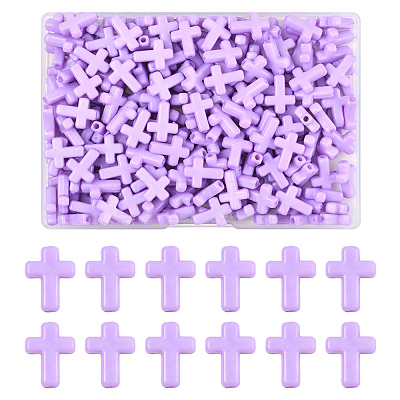 200Pcs Opaque Acrylic Beads SACR-FS0001-39F-1