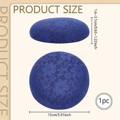Imitation Hemp Round Fascinator Hat Base for Millinery AJEW-WH0472-45C-01-1