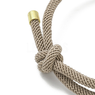 Adjustable Nylon Round Milan Cord Slider Bracelet Making FB-H001-01G-03-1