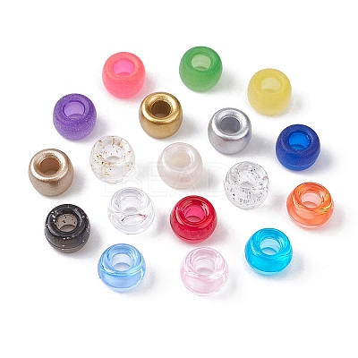 540Pcs 18 Colors Plastic Beads KY-FS0001-13-1