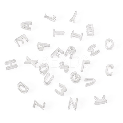 6Pcs 925 Sterling Silver Hollow Initial Beads STER-TA0001-53A-1