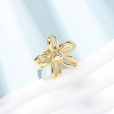 Brass Cuff Open Rings RJEW-Z129-02G-05-1