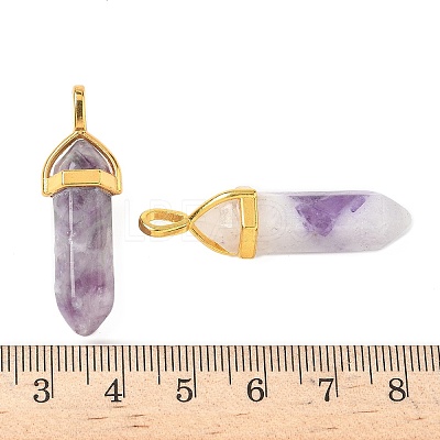 Natural Charoite Pointed Pendants X-G-G902-A03-1