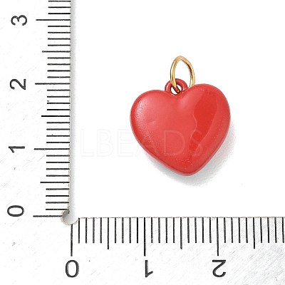 Valentine's Day 304 Stainless Steel Enamel Pendants SA-CBA08A6-07A-G-1