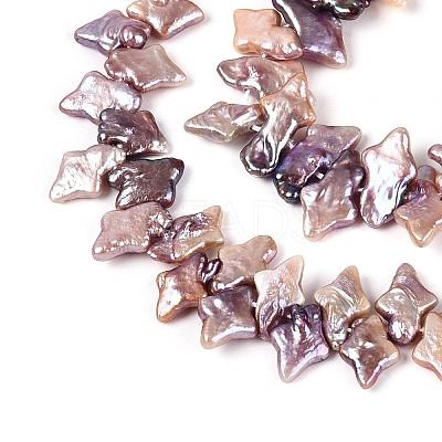 Natural Baroque Keshi Pearl Beads Strands PEAR-S022-02B-1
