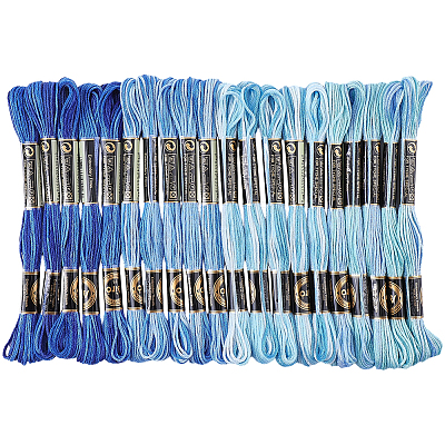 20 Skeins 4 Colors 6-Ply Polyester Embroidery Floss OCOR-CY0004-38C-1
