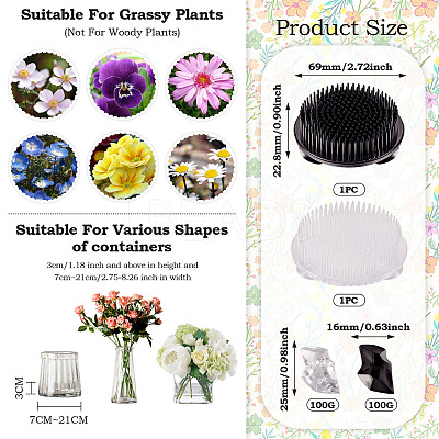 Plastic Flower Pin Frogs DIY-MB0002-03-1