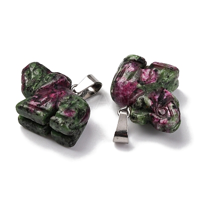 Dyed Natural Marble Pendants G-B127-05P-04-1