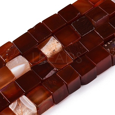 Natural Red Agate(Dyed & Heated) Beads Strands G-T139-8x8-35A-1