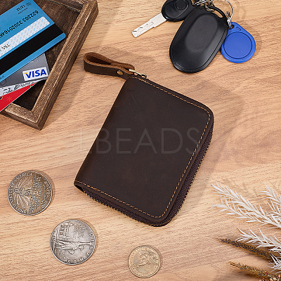 Rectangle Leather Credit Card Wallets for Women Men AJEW-WH20001-31B-1