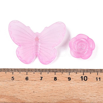 Transparent Acrylic Beads OACR-H039-04F-1