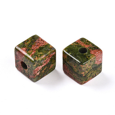 Natural Unakite European Beads G-N345-07A-04-1