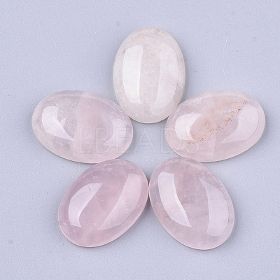 Natural Rose Quartz Cabochons G-S349-25A-07-1
