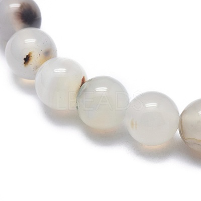Natural Agate Bead Stretch Bracelets X-BJEW-K212-B-004-1