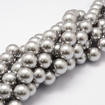 Shell Pearl Beads Strands X-BSHE-L026-05-10mm-1