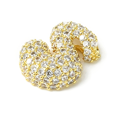 Rack Plating Brass Clear Cubic Zirconia Pendants KK-S378-01G-S-1