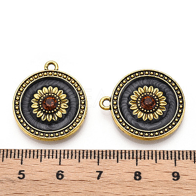 Alloy Enamel Pendants FIND-R148-01G-1