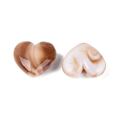 Two Tone Opaque Plastic Beads KY-N025-54-1