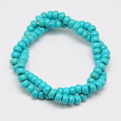 Synthetic Turquoise Beads Strands TURQ-G109-5x3mm-10-1
