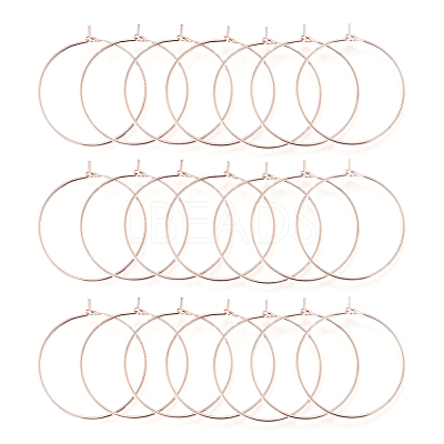 Brass Wine Glass Charm Rings Hoop Earrings X-EC067-2RG-1