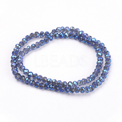 Electroplate Glass Beads Strands EGLA-D020-6x4mm-M2-1