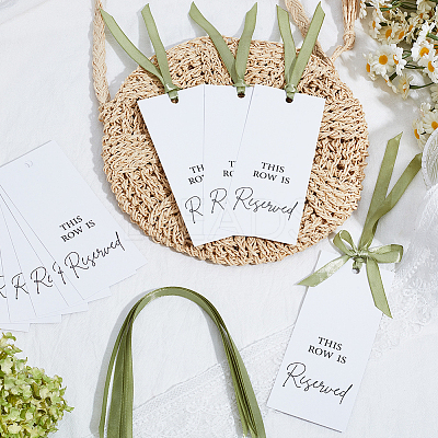 24Pcs 2 Sets Paper Seat Reserved Sign Hanging AJEW-CN0006-21B-1