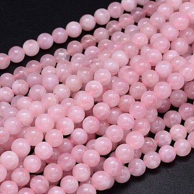 Pink Color Natural Madagascar Rose Quartz Beads Strands G-F222-41-8mm-1