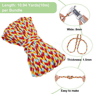 3-Ply Polyester Braided Cord OCOR-WH0060-80A-1