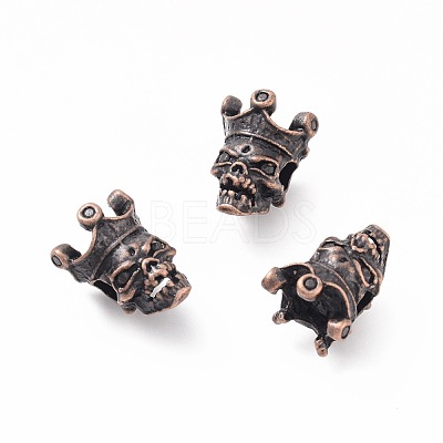 Tibetan Style Alloy Beads PALLOY-F257-04R-1