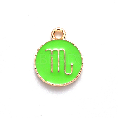 Alloy Enamel Pendants X-ENAM-S124-01A-06L-1