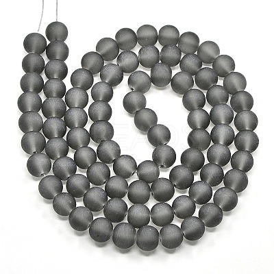 Baking Paint Transparent Glass Bead Strands X-GLAA-S031-4mm-12-1