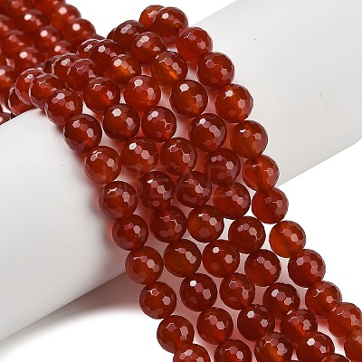 Natural Carnelian Beads Strands G-C280-B10-8mm-1