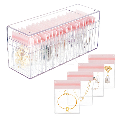 Transparent Acrylic Jewelry Storage Box Sets CON-WH0110-007B-1
