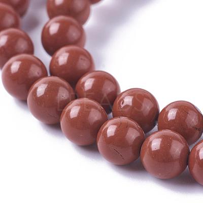 Natural Red Jasper Beads Strands G-F348-01-8mm-AA-1