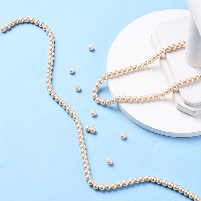 Eco-Friendly Dyed Glass Pearl Round Beads Strands HY-A002-6mm-RB061-1