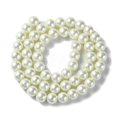 Eco-Friendly Dyed Glass Pearl Round Bead Strands X-HY-A002-8mm-RB011-1